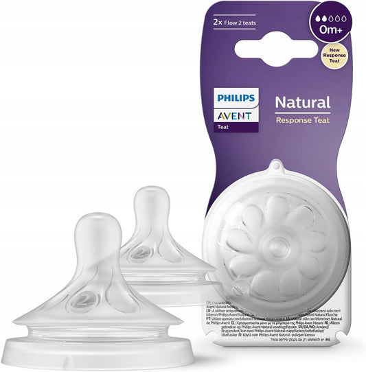 PHILIPS AVENT Natural RESPONSE tettarelle per biberon 0m+ x2