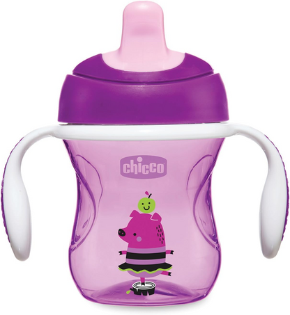 CHICCO Tréningový pohárik s náustkom 200 ml 6 m+
