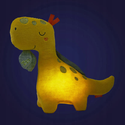 FEHN rebrasta ljubkovalna igrača z nočno lučko DINO 20 x 23 cm