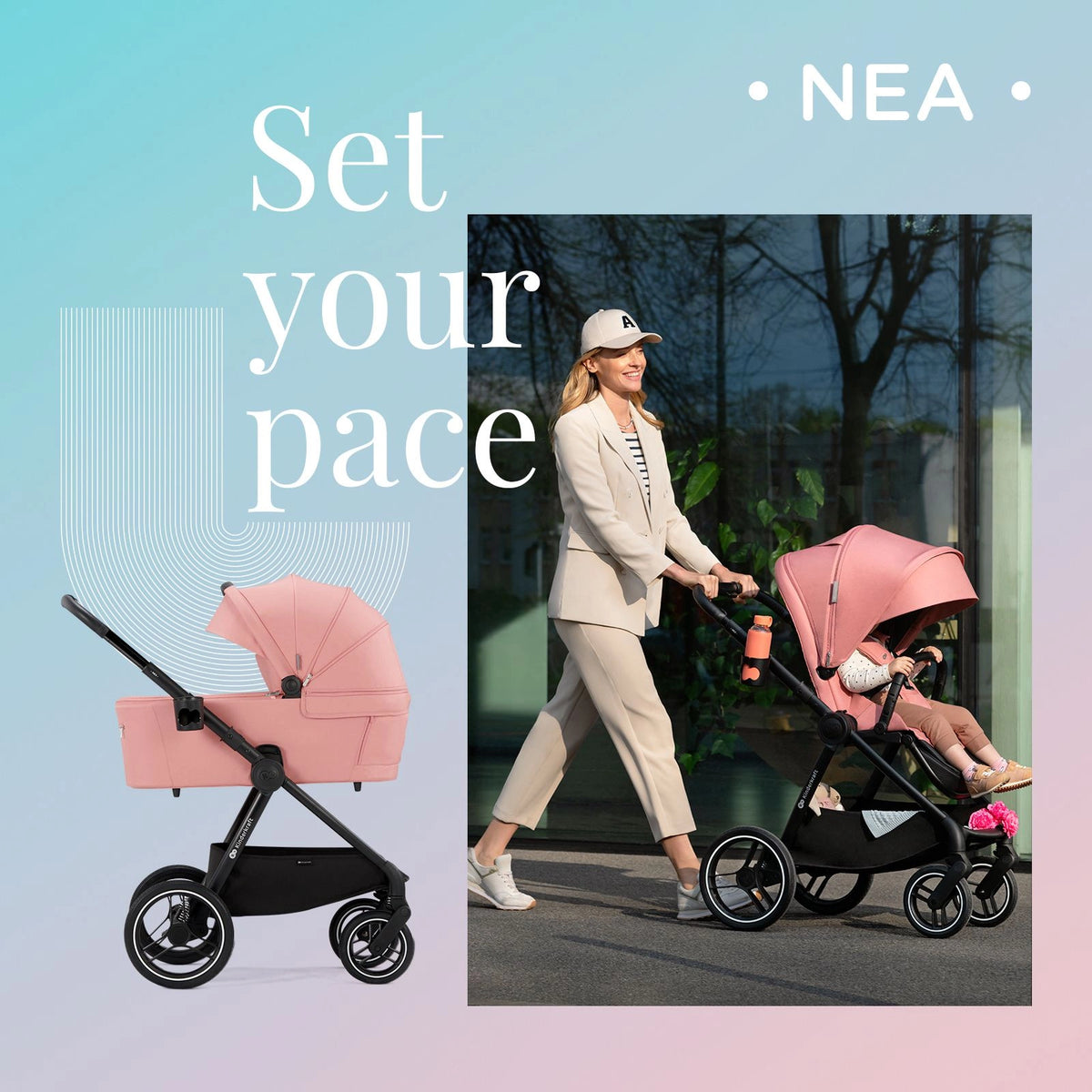 KINDERKRAFT landou pentru cărucior NEA UPF50+ compact
