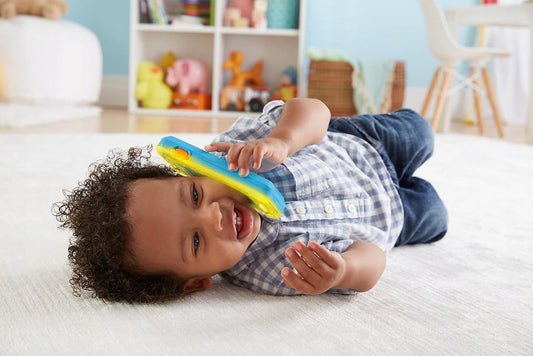 FISHER-PRICE FPR14 "nahraj zprávu" interaktivní smartphone NĚMECKÝ JAZYK