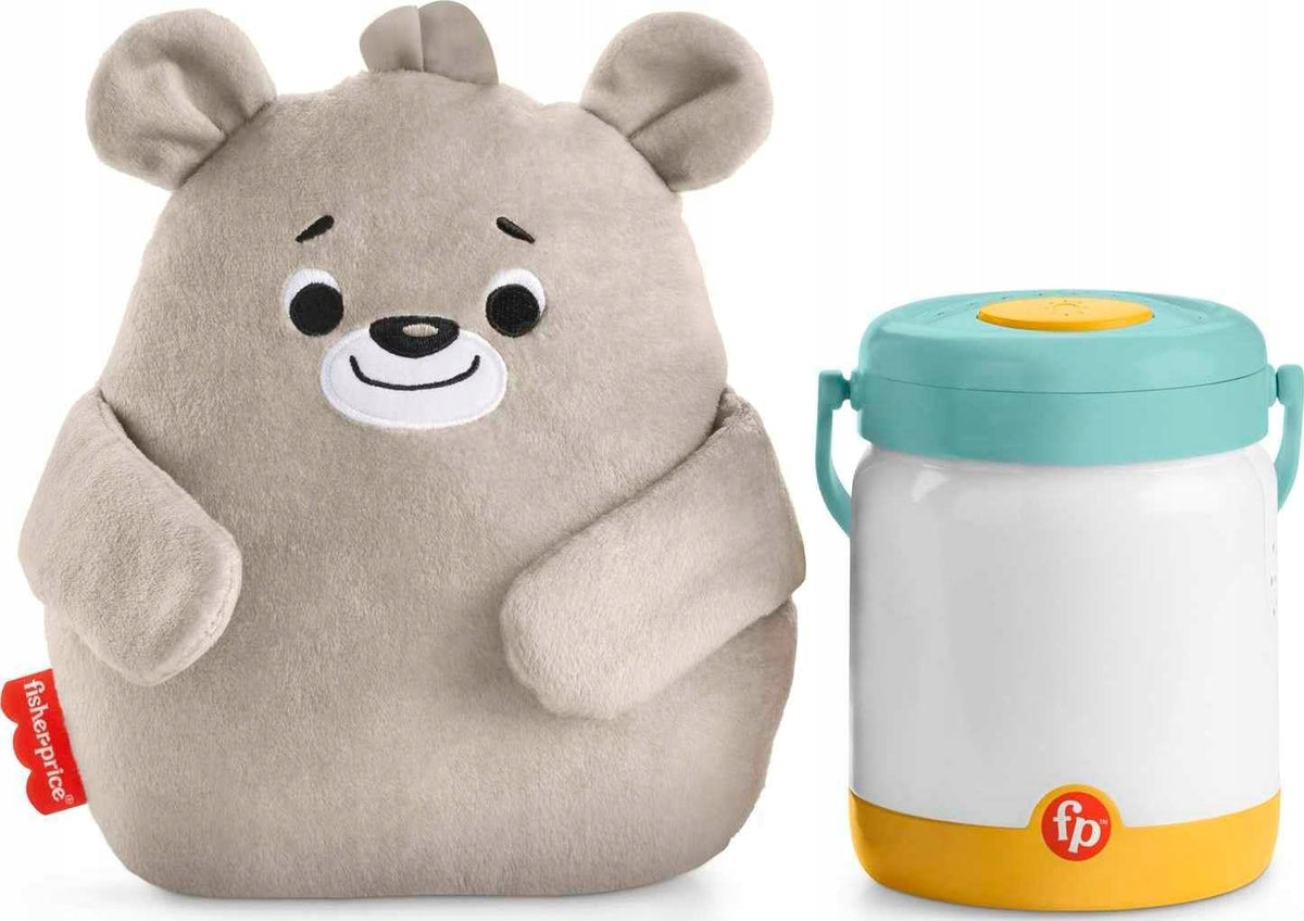 FISHER-PRICE upokojujúca plyšová hračka so zvukmi, projektorom a lampičkou so svetluškami