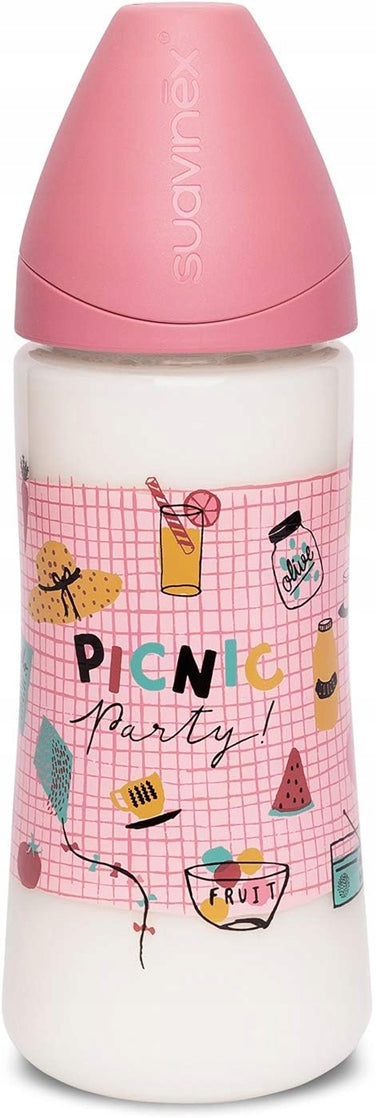SUAVINEX biberon con tettarella in lattice misura 2 6 m+ 360 ml PICNIC PARTY