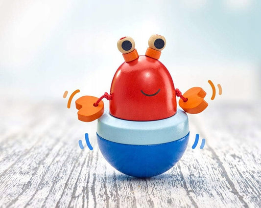 SELECTA неваляшка играчка от дърво КРАБ 10 cm