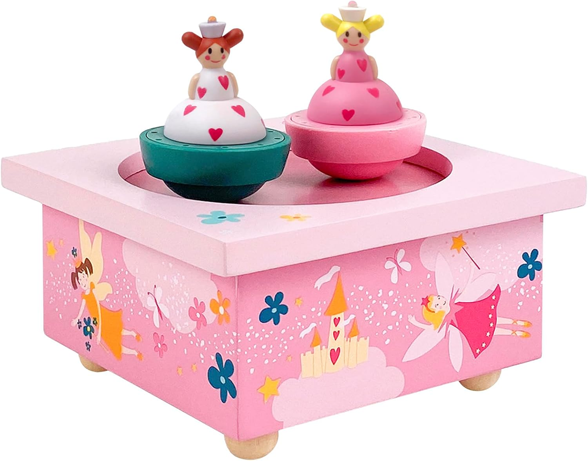 TROUSSELIER caja de música magnética de madera Hermanas Princesas