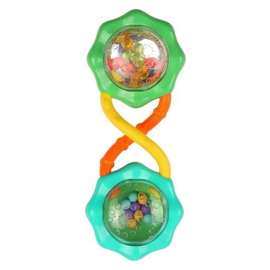 BRIGHT STARTS Teether & Rattle гризалка за хващане с дрънкалка 5,5 x 14 cm