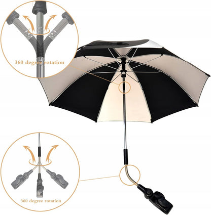 ZJ RIGHTO zaščitni senčnik za voziček, premer 74 cm, zaščita pred UV-žarki, vodoodporen