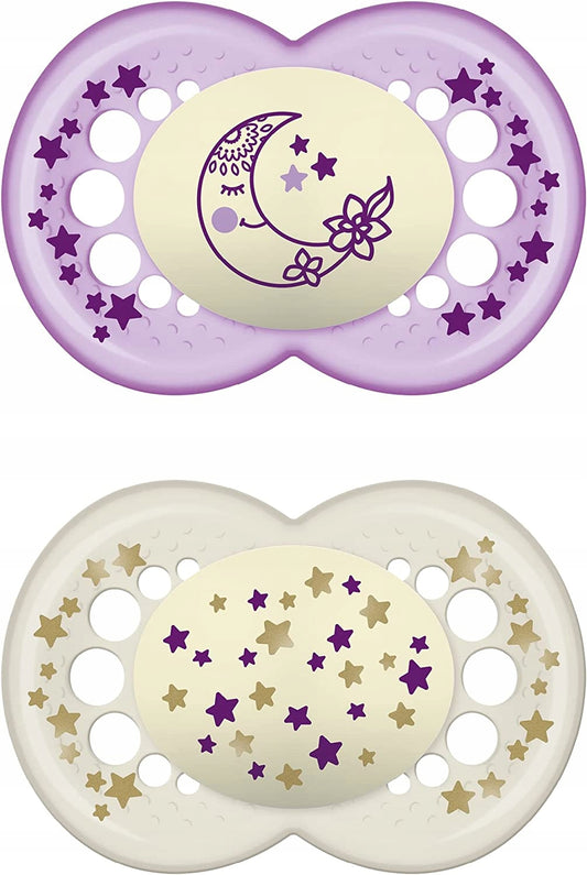 MAM NIGHT sucette apaisante x2 16m+ boîte LATEX