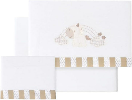 INTERBABY set biancheria da letto 3 pezzi 60x120 / 40x60 / 110x155