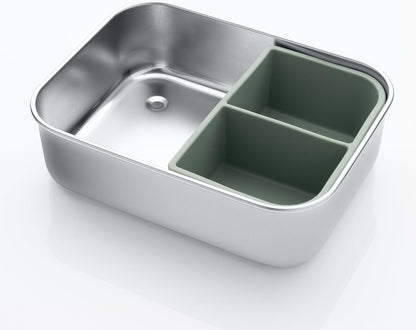 REER lunch box in acciaio inox con divisorio 700 ml 12x16 cm