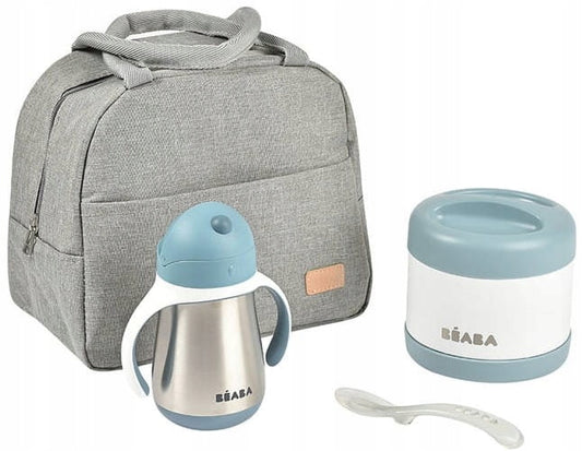BEABA Isoliertasche + Thermosflasche Löffel