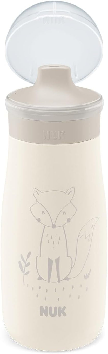 NUK Mini-Me Sip acél kulacs kemény szívókával 300 ml 9 hó+ RÓKA