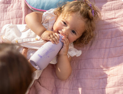 NUK Mini-Me Flip botella de acero con pajita y boquilla, 500 ml, 12 m+