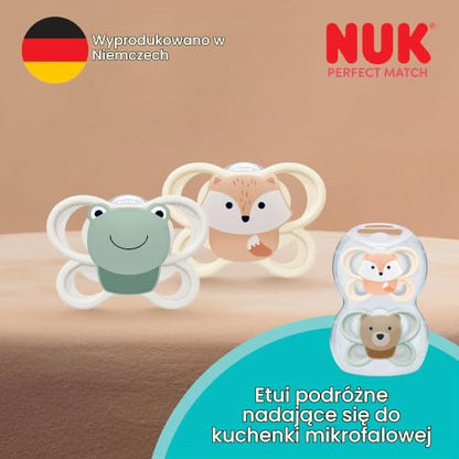 NUK Perfect Match Air pomirjujoče dude 0-6m x2