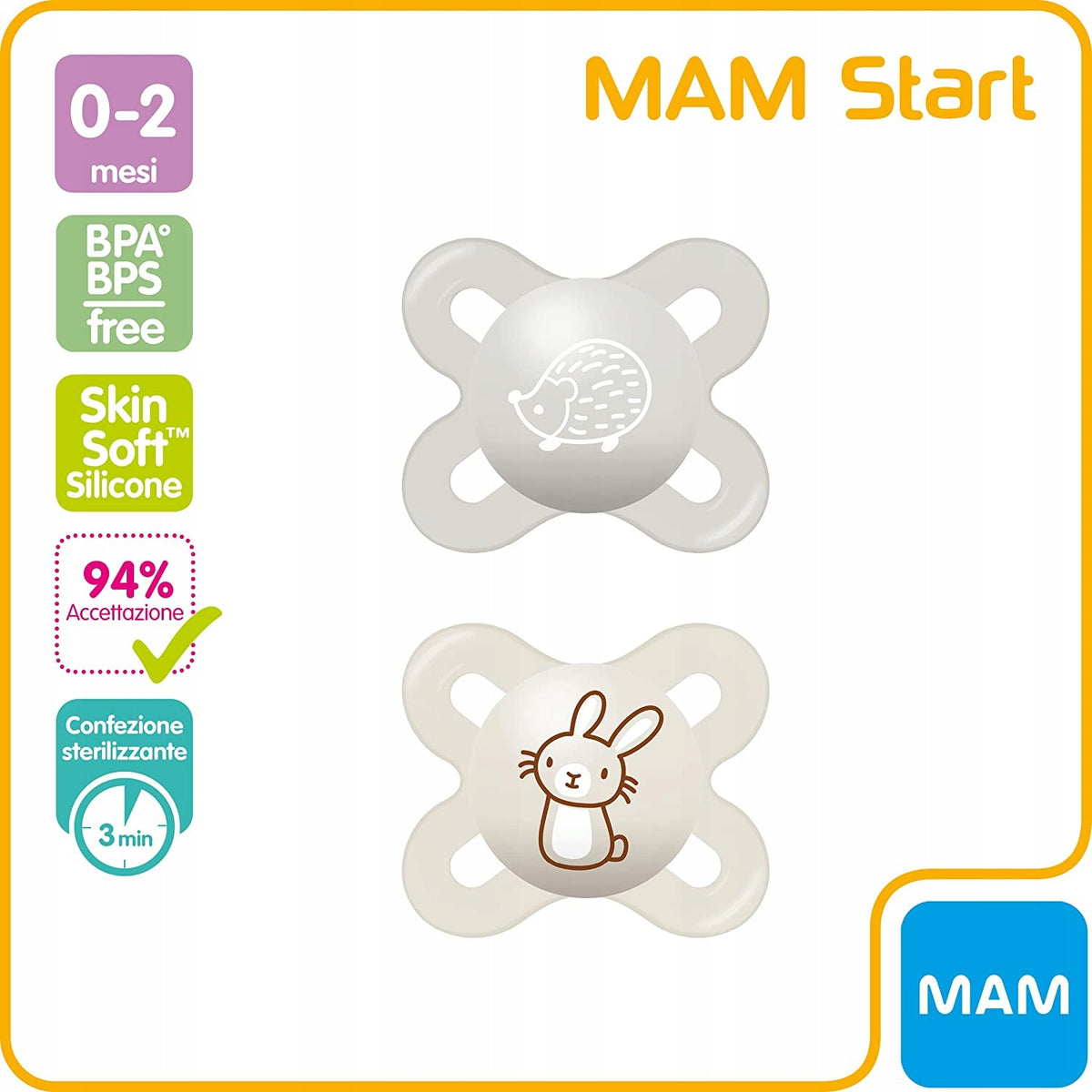 MAM START upokojujúci cumlík 0-2m + box