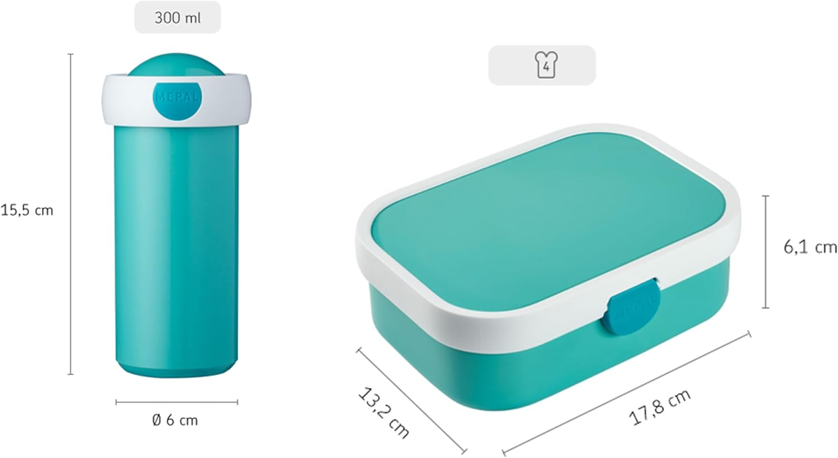 MEPAL komplet lunchboxa za malico in stekleničke 0,3l