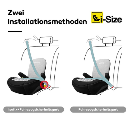 LETTAS I-SIZE asiento elevador para coche grupo III con ISOFIX