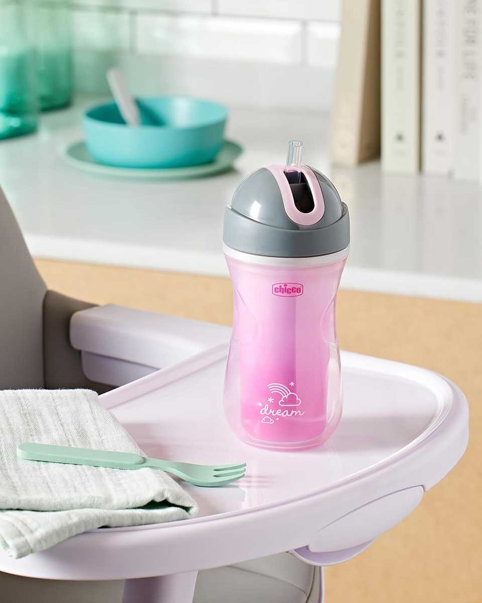 CHICCO Vaso antiderrame Sport con pajita 266 ml 14 m+