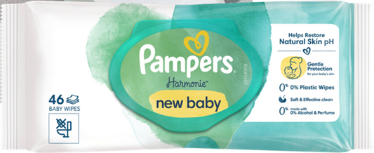 PAMPERS HARMONIE vlažni robčki NEW BABY x46