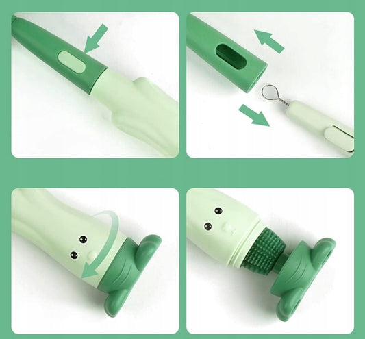 VICLOON 3 in 1 spazzole in silicone per la pulizia di biberon, tettarelle e cannucce 28cm