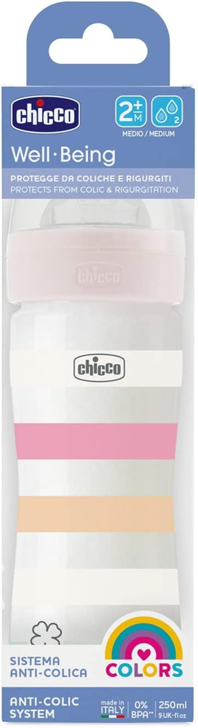 CHICCO Well-Being biberon 250ml 2m+ flusso medio