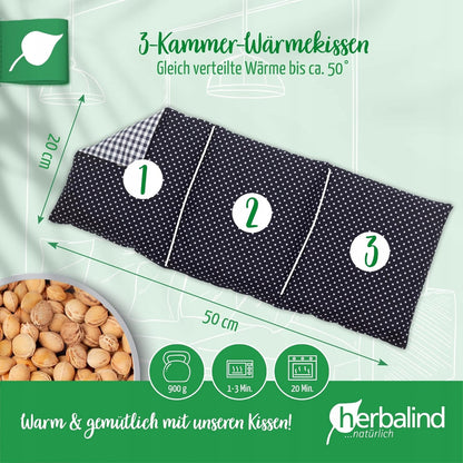 Θερμοφόρα HERBALIND με κουκούτσια κερασιού XL 900g 50x20cm