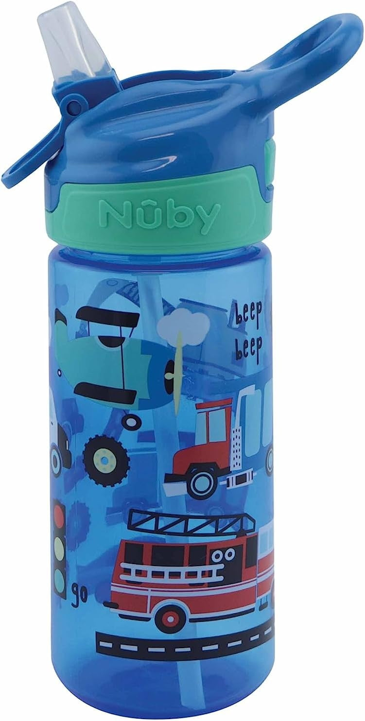 NUBY Flip-it Cup copo antivazamento de tritan com palhinha e bocal 3 l+ 360 ml