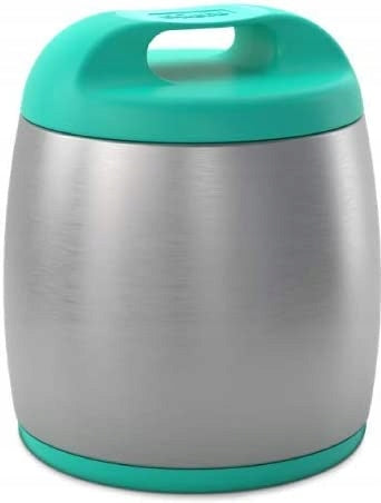 CHICCO termos ze stali 350 ml 6h zielono-metaliczny pojemnik termiczny dla dziecka 6m+ stal nierdzewna