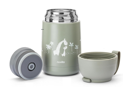 NUVITA 4475 termo para comida de acero inoxidable 620 ml 0+ JIRAFA