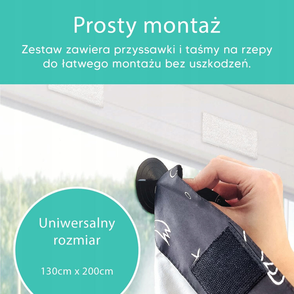 Zatemnitvena roleta s priseski 130x200