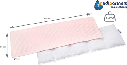 Cojín térmico de algodón con huesos de cereza MEDI PARTNERS 20x60 cm para calor y frío