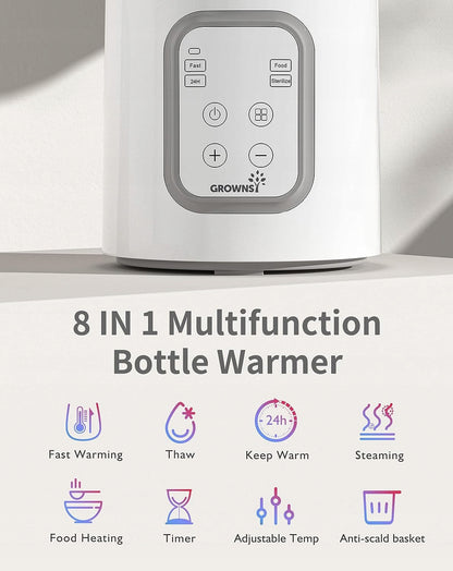 GROWNSY 8-in-1 Flaschensterilisator und Flaschenwärmer