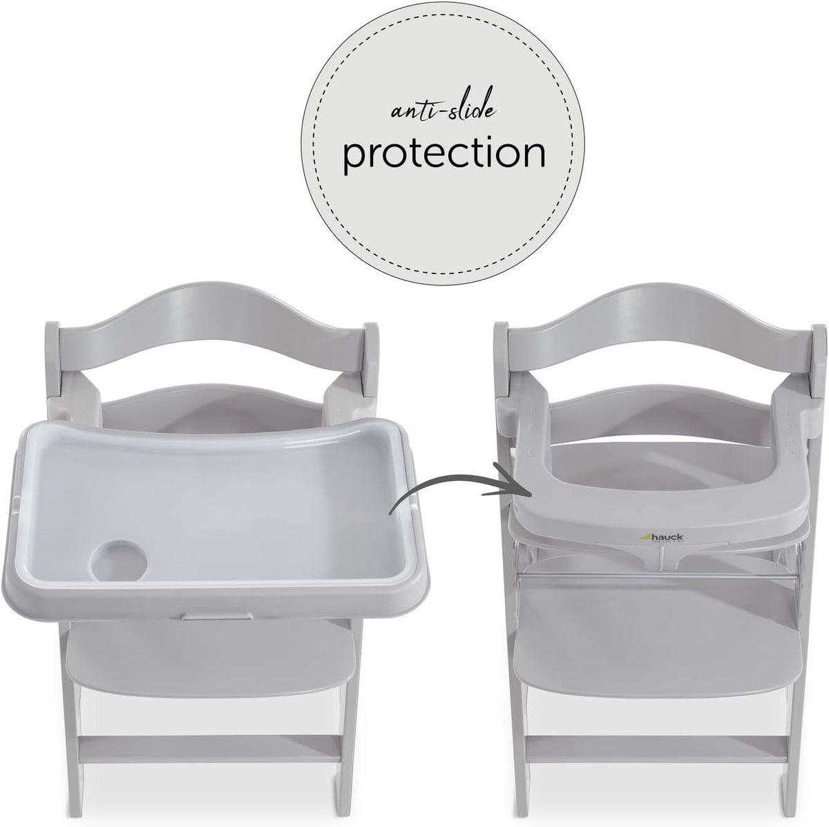 HAUCK Alpha Tray Grey επιπλέον δίσκος τραπεζιού για καρεκλάκι
