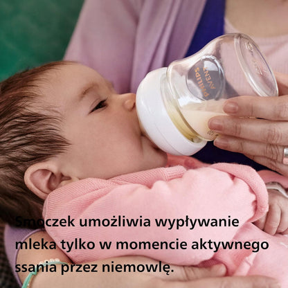 PHILIPS AVENT Natural Response zestaw 3 butelki SZKLANE + smoczek, butelka dla niemowląt