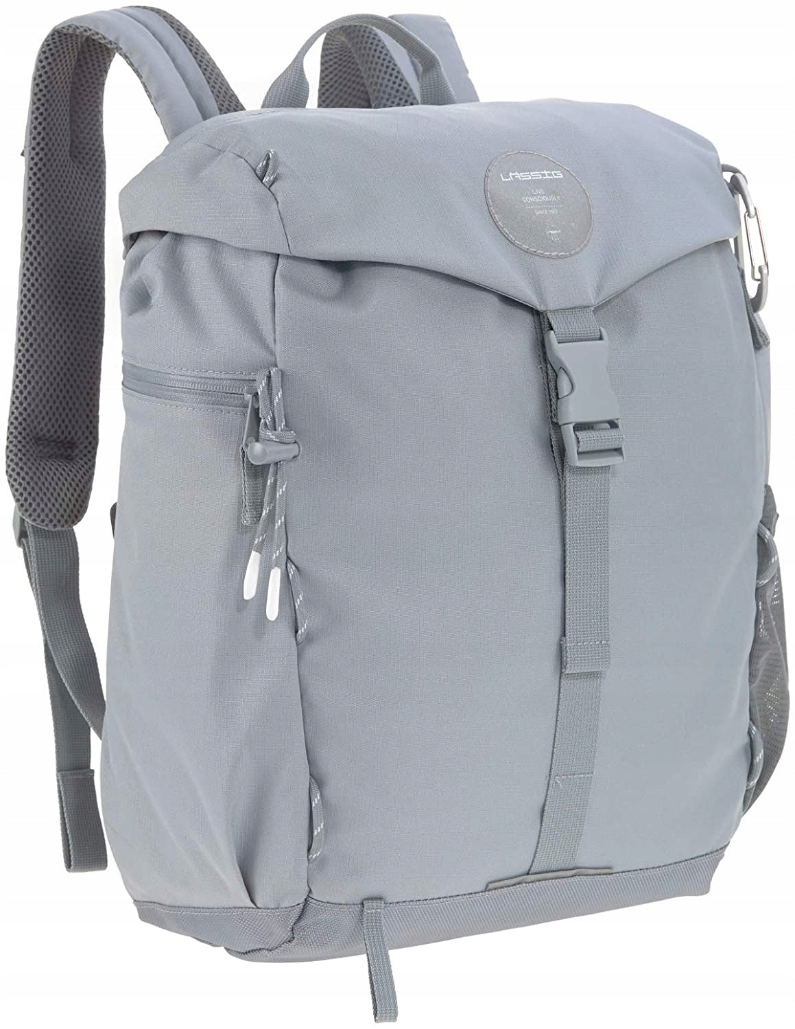 LASSIG torba plecak na akcesoria OUTDOOR grey, szary plecak na pieluchy i akcesoria z wygodnymi ramiączkami