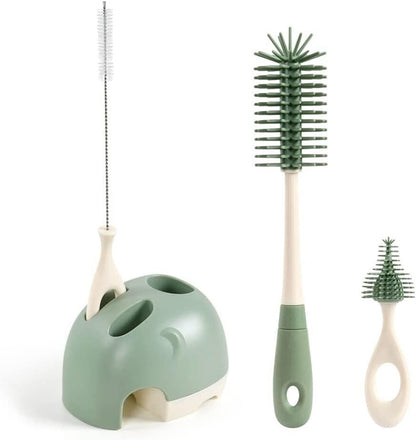 VICLOON 3in1 Silikonbürsten zur Reinigung von Flaschen, Schnullern und Strohhalmen, 32cm