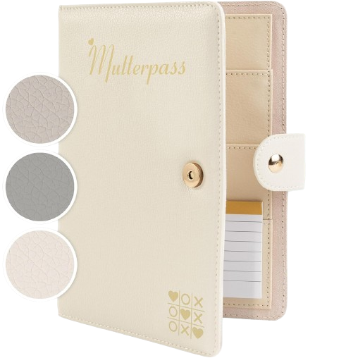 TWIVEE Love custodia per scheda gravidanza in pelle sintetica 15,5 x 21 cm