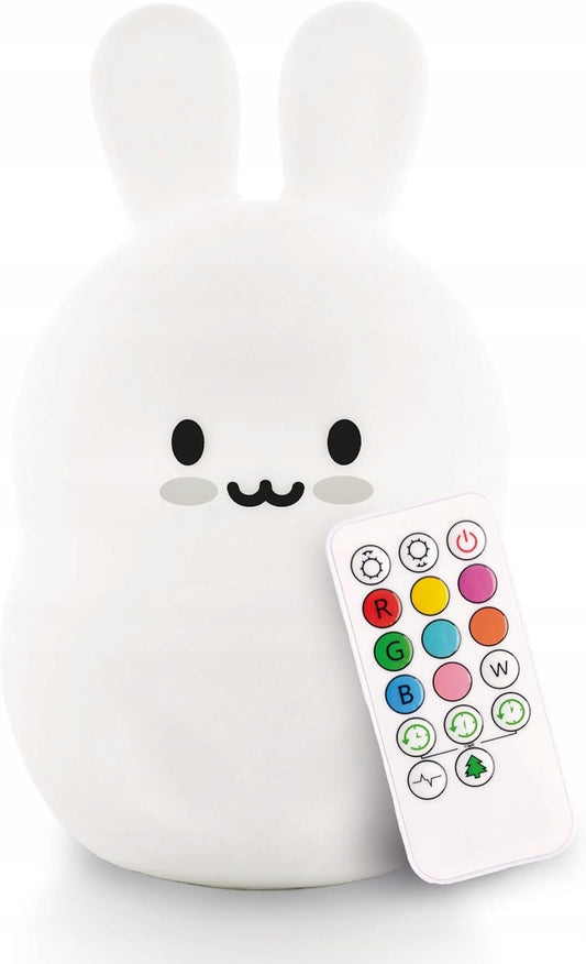 LUMIE PETS lámpara nocturna de silicona CONEJO con mando a distancia 9 colores