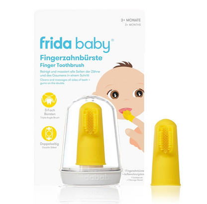 FRIDA BABY silikonetandbørste til fingeren + æskeetui
