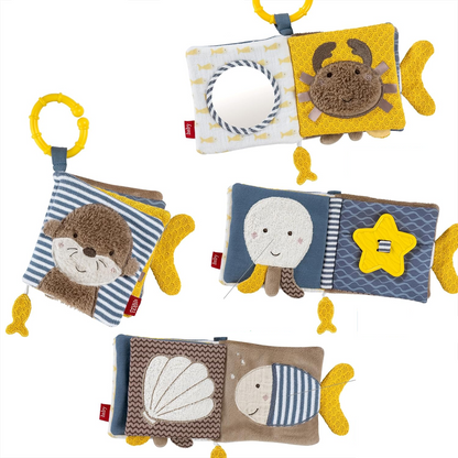 FEHN Libro sensorial Nutria Theo con espejo colgante 11 x 11 cm