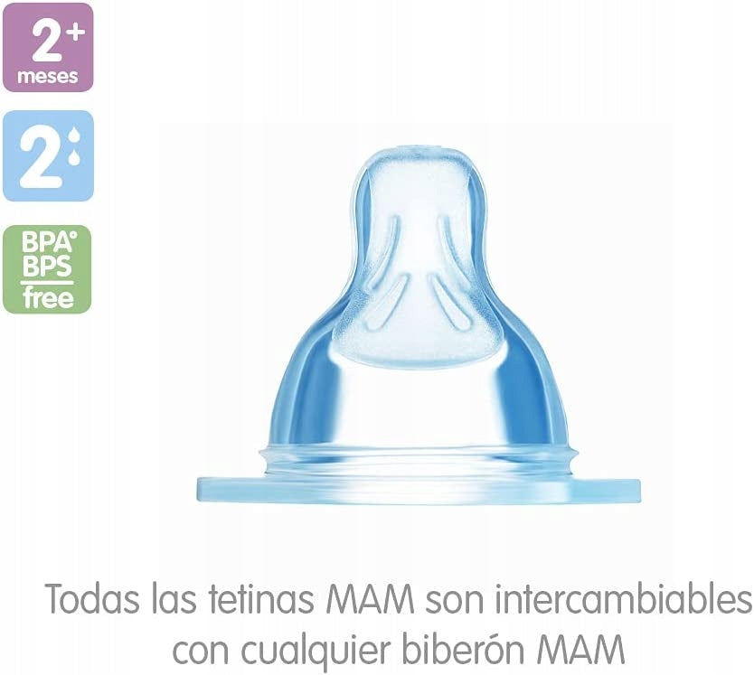 MAM tetina para biberón x2 para bebés 2m+