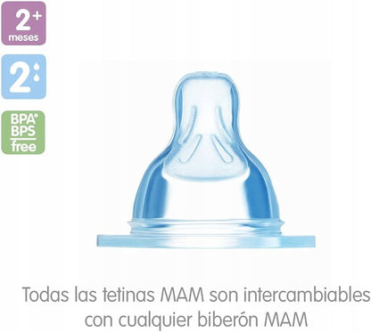 MAM tetina para biberón x2 para bebés 2m+