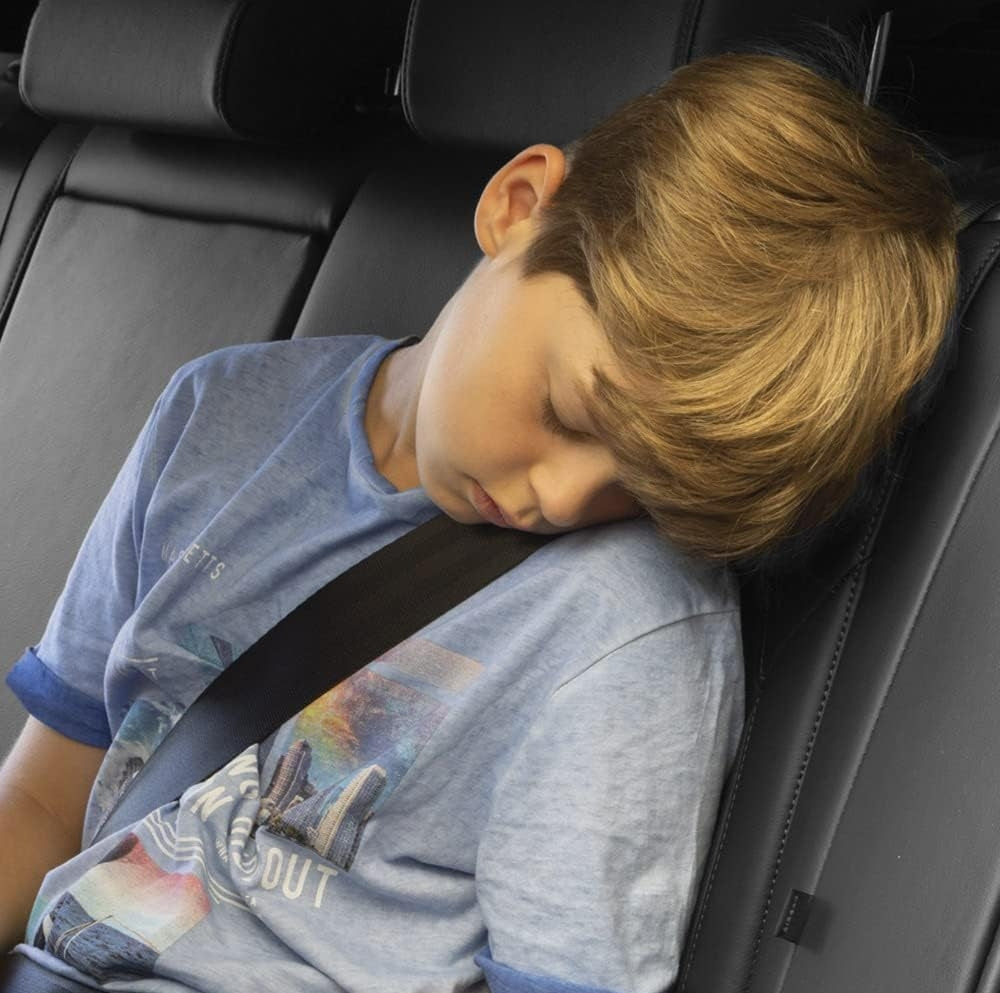 SANDINI SleepFix Kids poduszka stabilizująca 18 m+ dla dziecka śpiącego w samochodzie, czarna