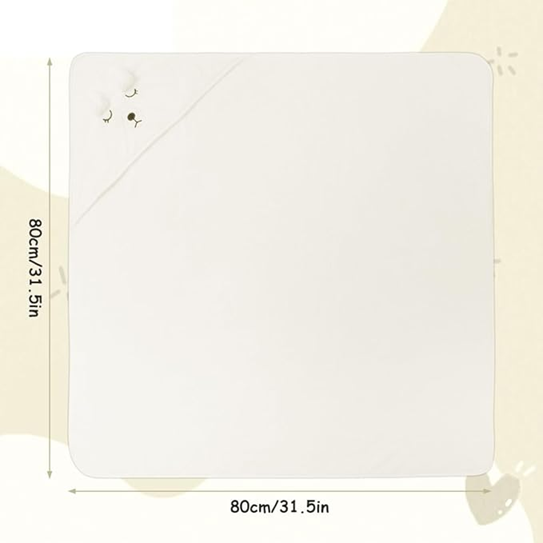 AOLSO πετσέτα με κουκούλα 80x80 εκ.