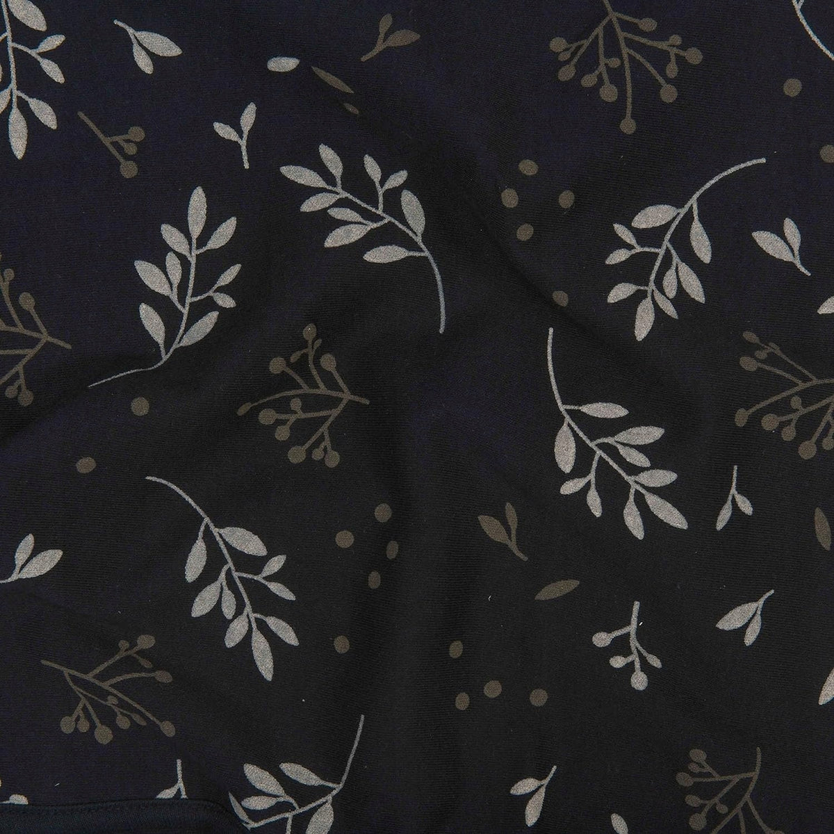 DOOKY SEAT COVER 1 pokrowiec na fotelik UNIWERSALNY, czarny wzór w liście i gałązki