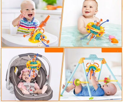 BAMBEBE Montessori silikonska senzorična igrača s priseskom