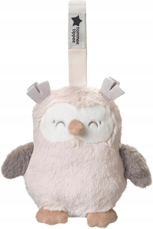 TOMMEE TIPPEE Sowa Ollie ZAWIESZKA z pozytywką i czujnikiem płaczu 15 cm, szary sowa na zawieszce