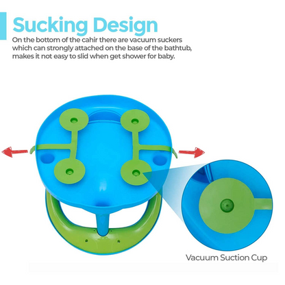 EDIBABY krzesełko do kąpieli z przyssawkami próżniowymi dla stabilnego i bezpiecznego kąpania niemowląt