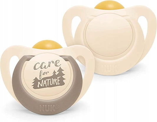 NUK for Nature dudlík uklidňující x 2 6-18 měsíců KAUČUK