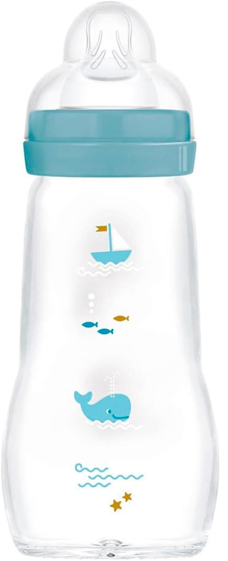 MAM Feel Good biberon in vetro 260 ml tettarella 1 flusso lento 0 +